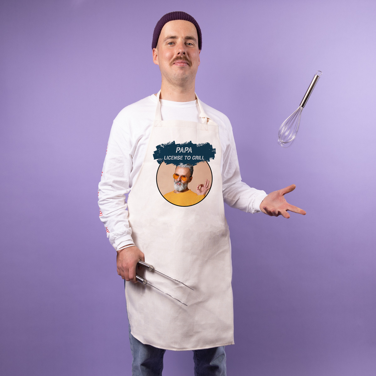 Personaliseerbaar keuken schort met kleur