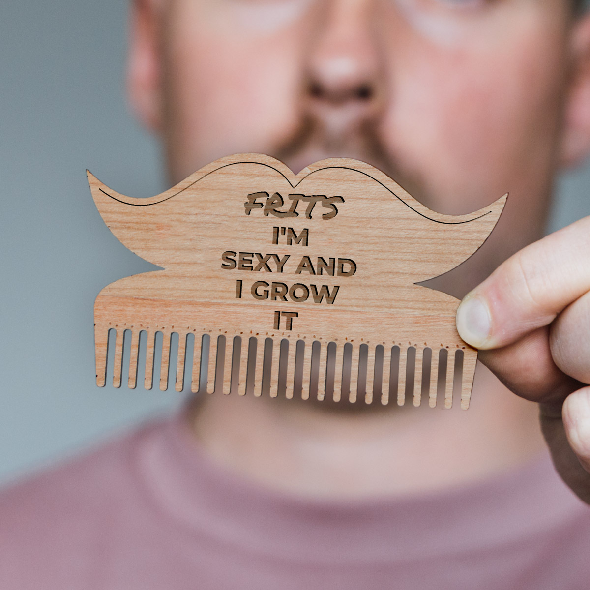 Gepersonaliseerde Houten Baardkam