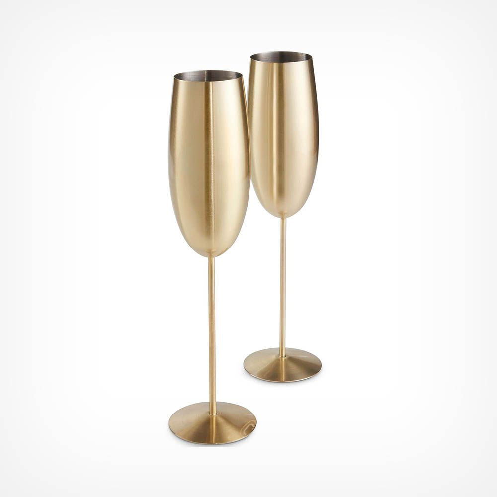 Gouden Champagne Glazen set van 2