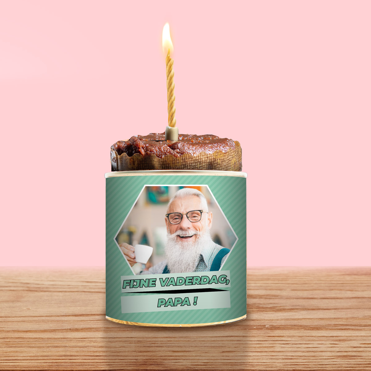 Cancake met foto en tekst