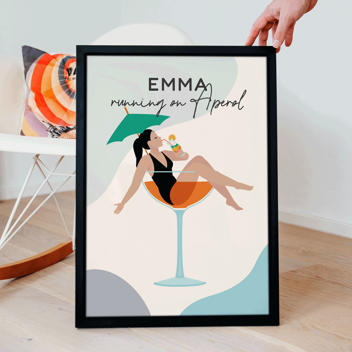 Poster Digitale Illustratie Cocktailglas