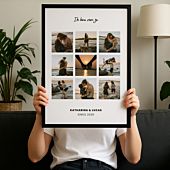 Gepersonaliseerde poster fotocollage met tekst