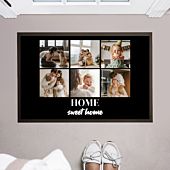 Gepersonaliseerde Deurmat met 6 Foto's met Tekst - Design