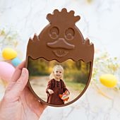 Gepersonaliseerd chocolade kuiken met foto