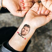 Gepersonaliseerde Nep Tattoos met Foto en Tekst set van 6