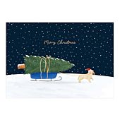 Hond kerstkaart