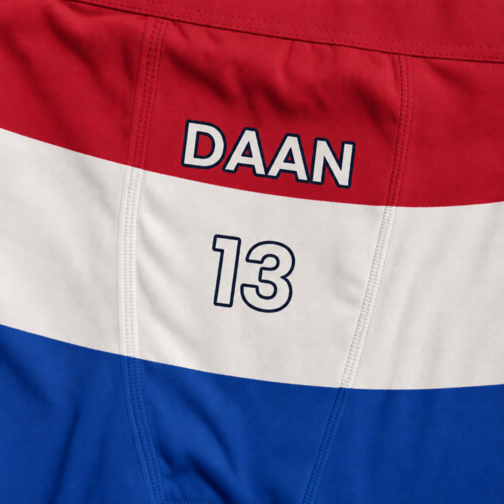 Boxershorts met foto en landsvlag