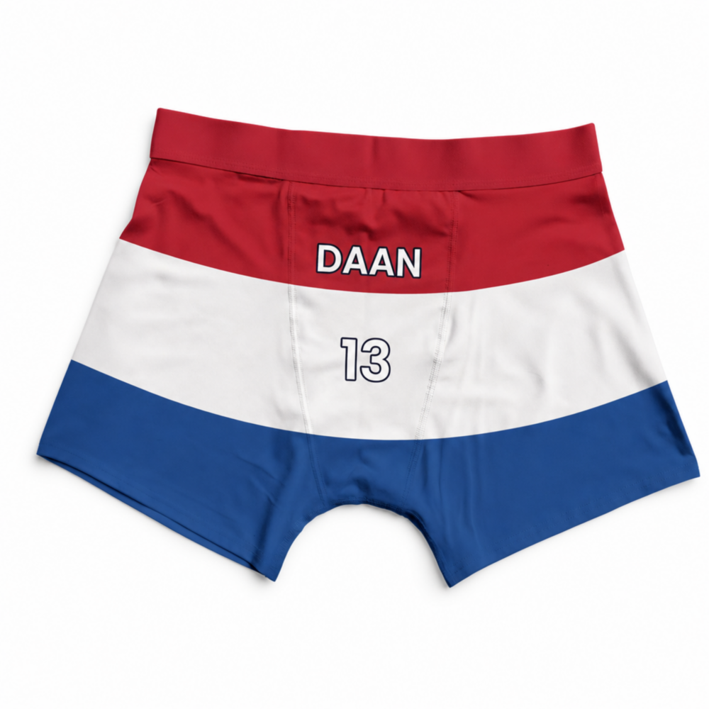 Boxershorts met foto en landsvlag