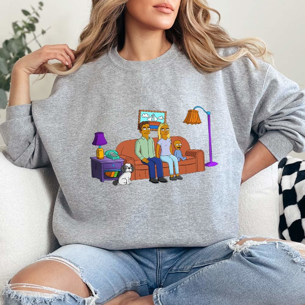 Gepersonaliseerde trui - illustratie cartoon familie