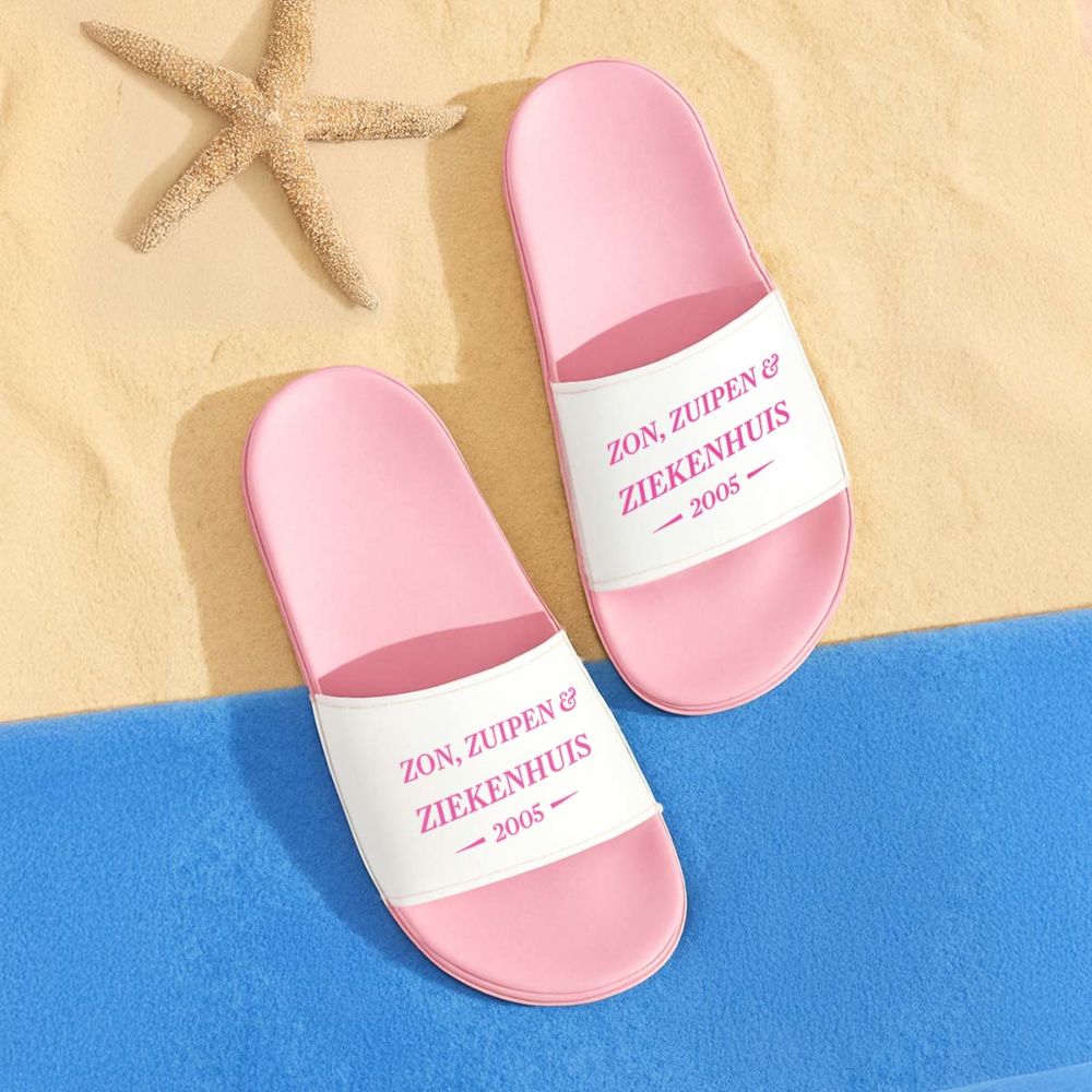 Gepersonaliseerde aperol badslippers met jaartal
