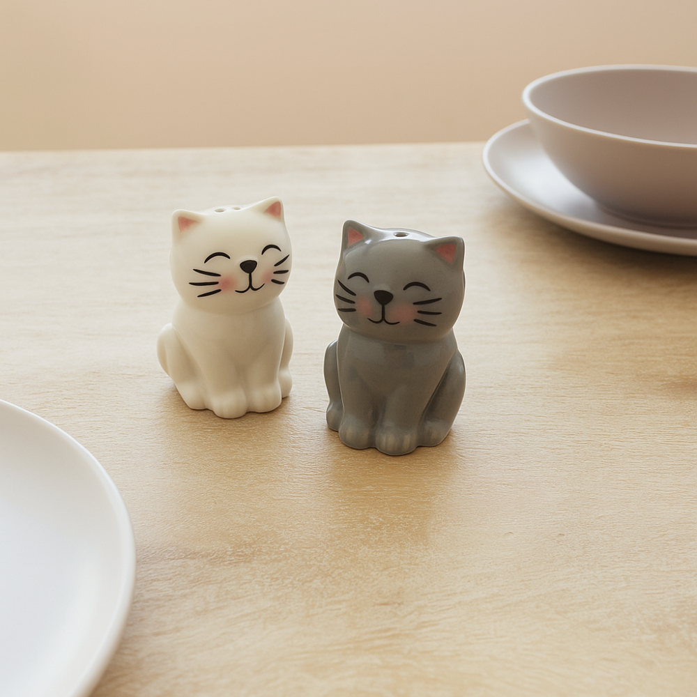 Katten zout- en peperstrooiers