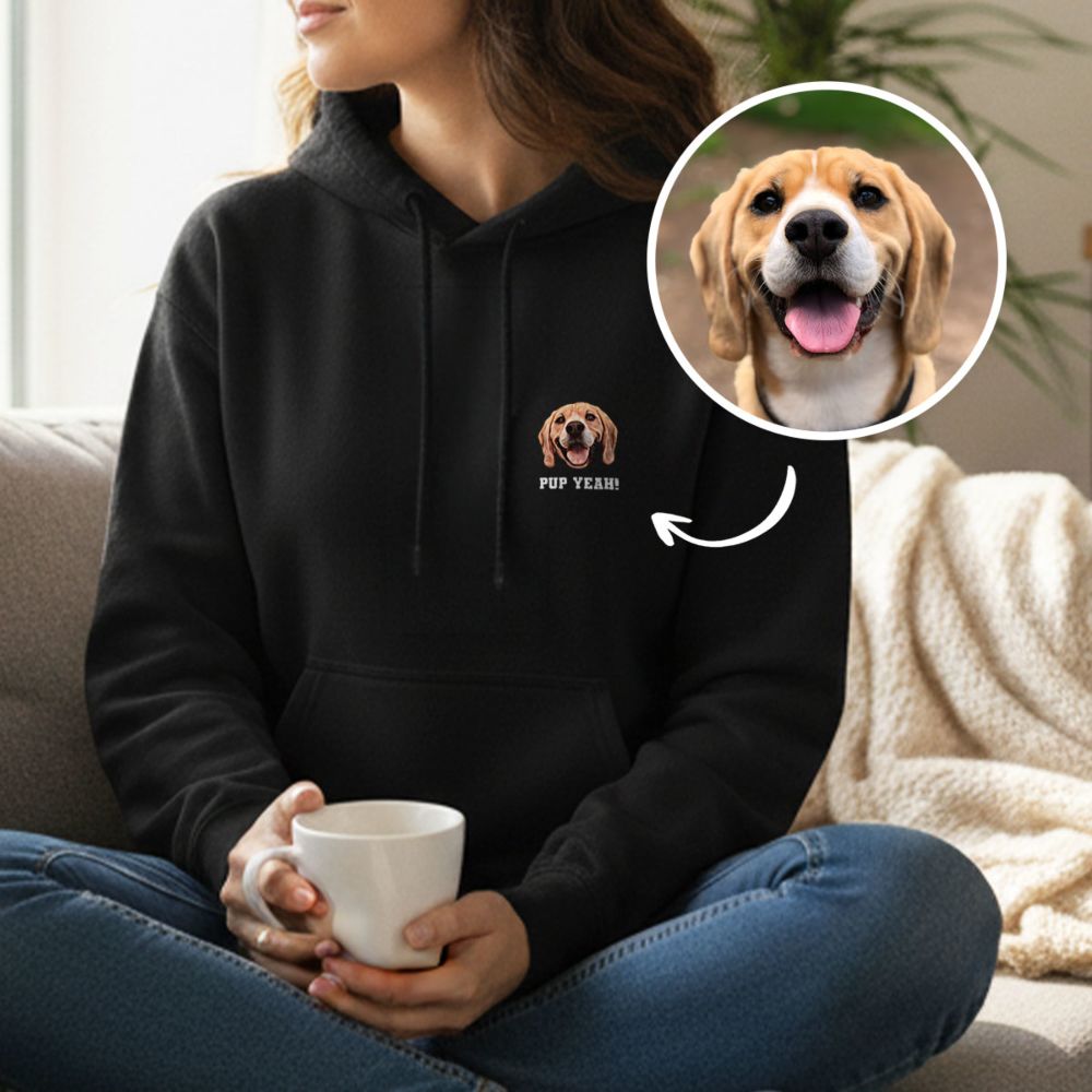 Gepersonaliseerde hoodie met huisdier als comic