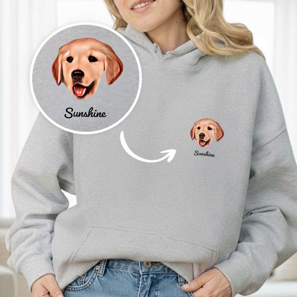 Gepersonaliseerde hoodie met huisdier als comic