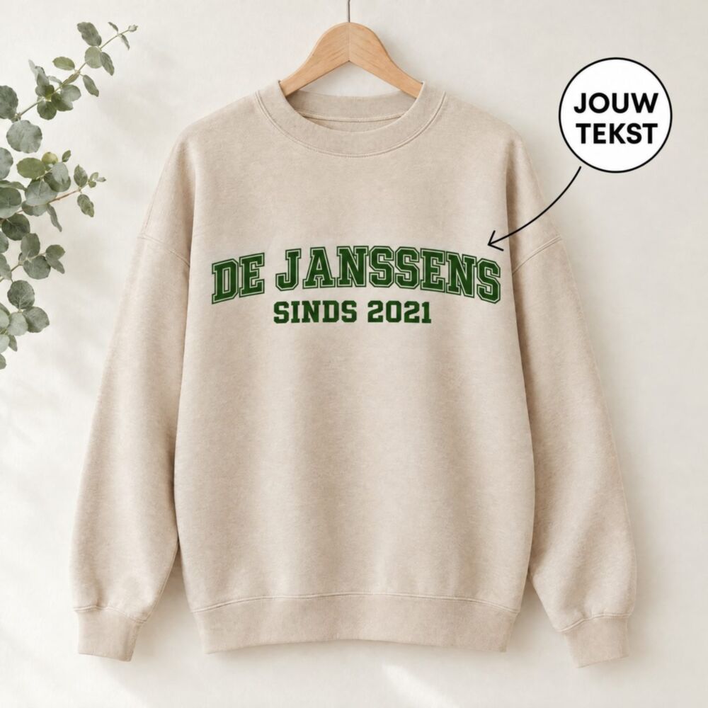 Gepersonaliseerde trui college style