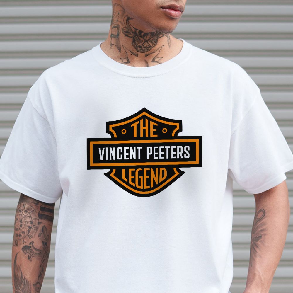 Gepersonaliseerd motorclub t-shirt met naam