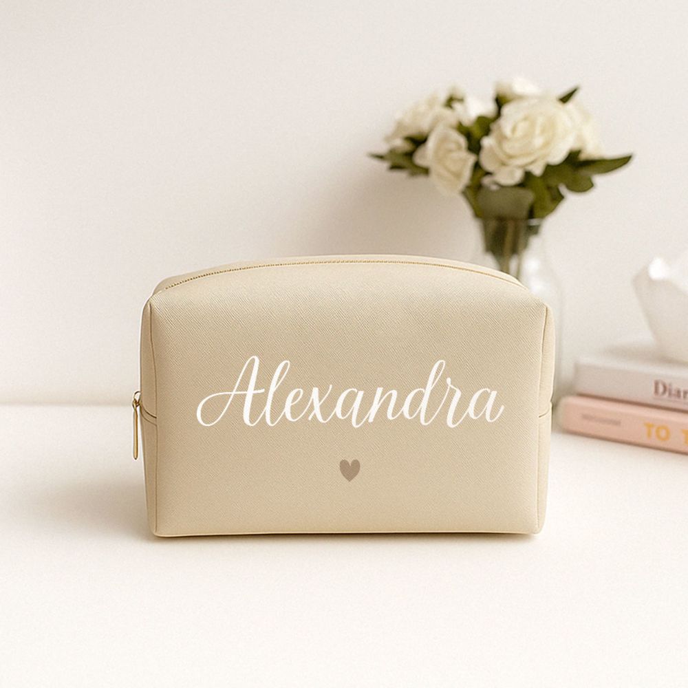 Personalisierbare Kosmetiktasche mit Name und Symbol