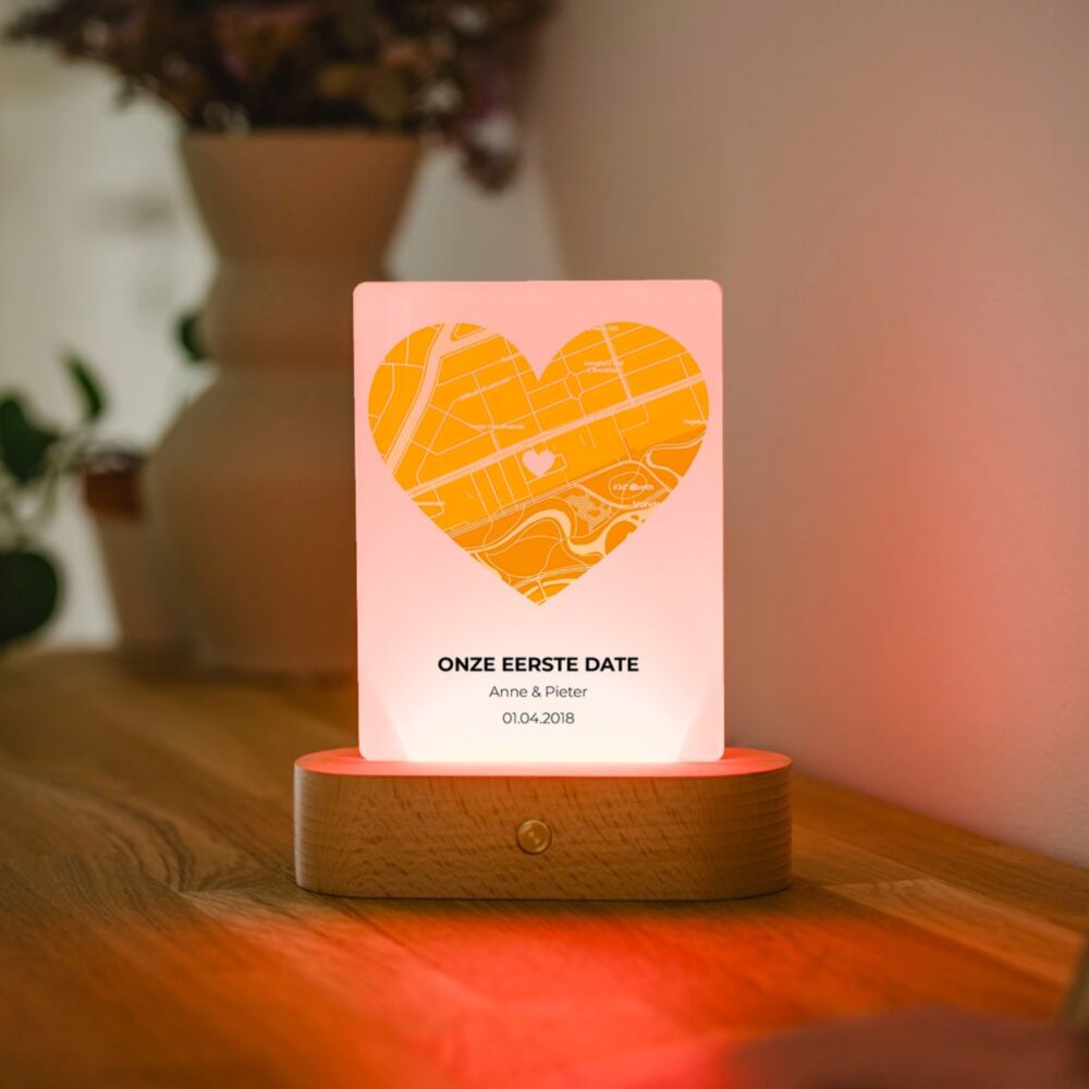 Gepersonaliseerde LED lamp waar het begon