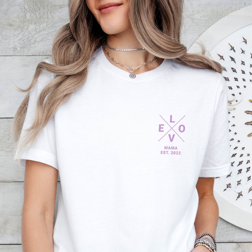 Gepersonaliseerd t-shirt met naam en jaartal