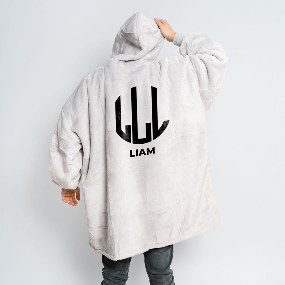 Gepersonaliseerde Hoodie Deken met Monogram