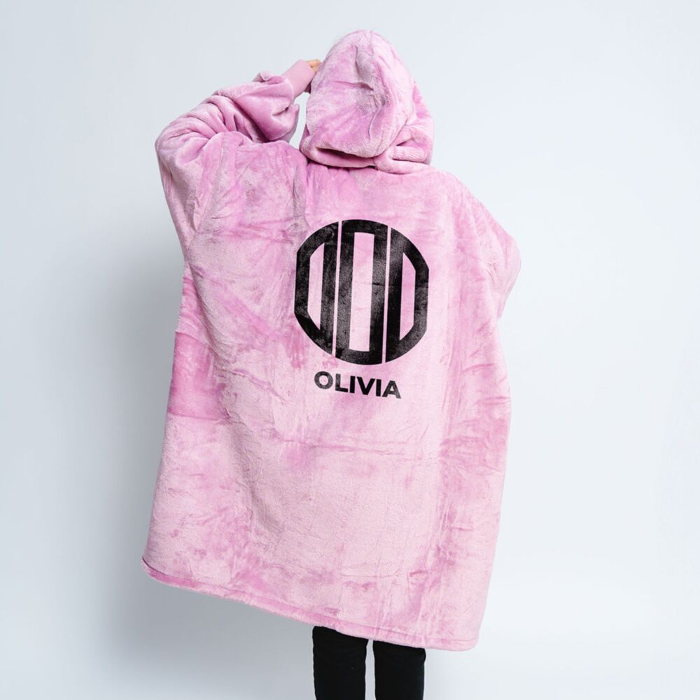 Gepersonaliseerde Hoodie Deken met Monogram