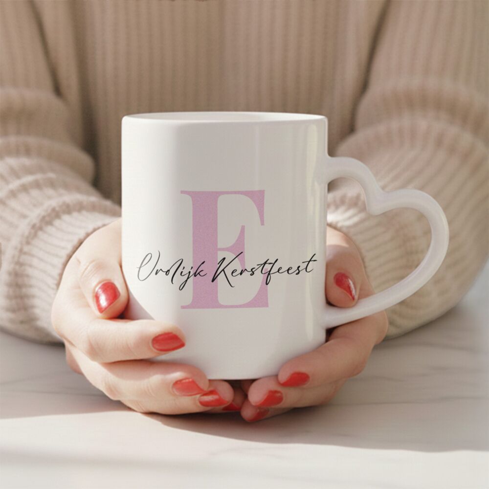 Personaliseerbare Kerstmok met Monogram