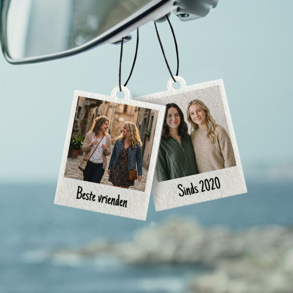 Personaliseerbare Luchtverfrisser Auto met Foto – 2er Set