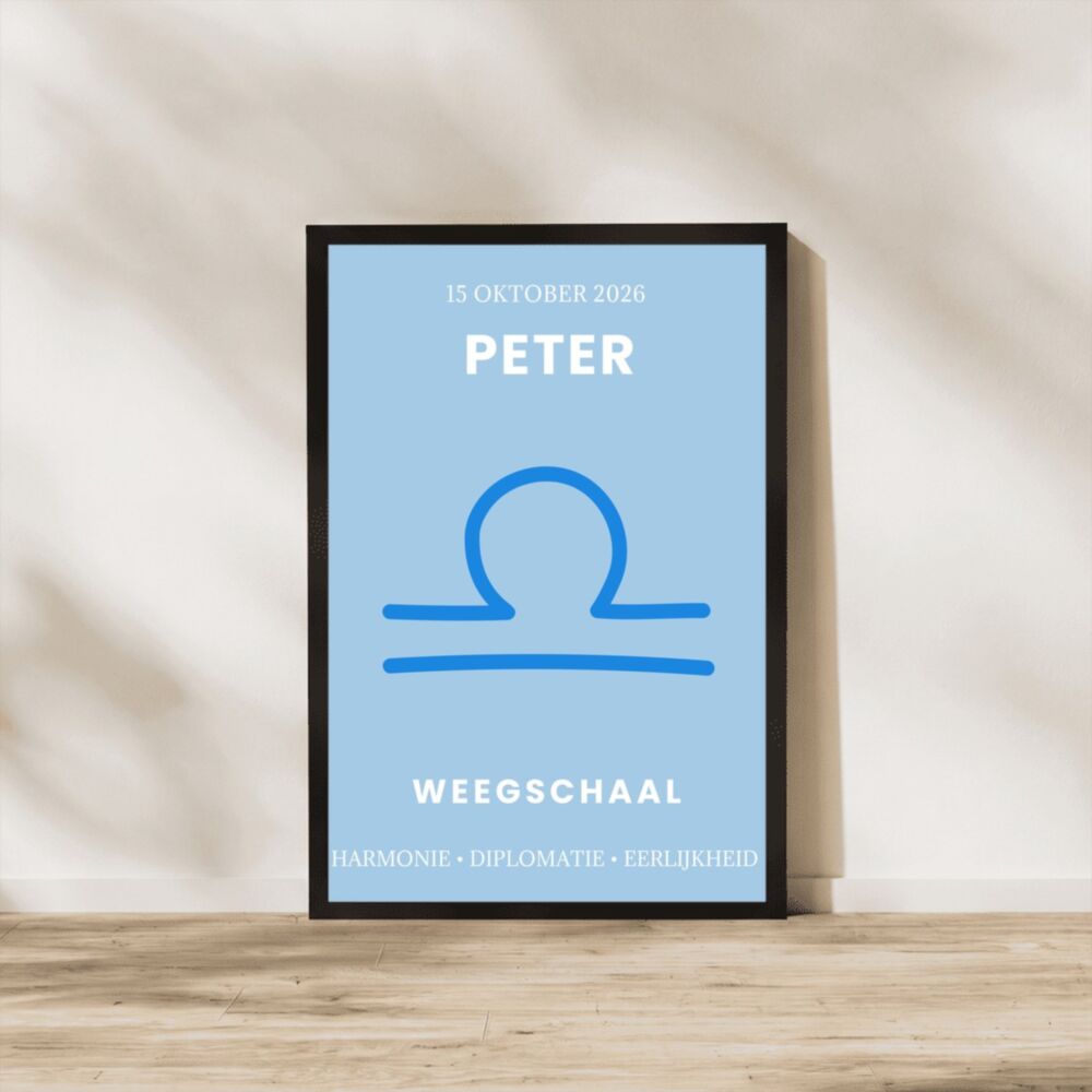 Gepersonaliseerde sterrenbeeldposter met naam