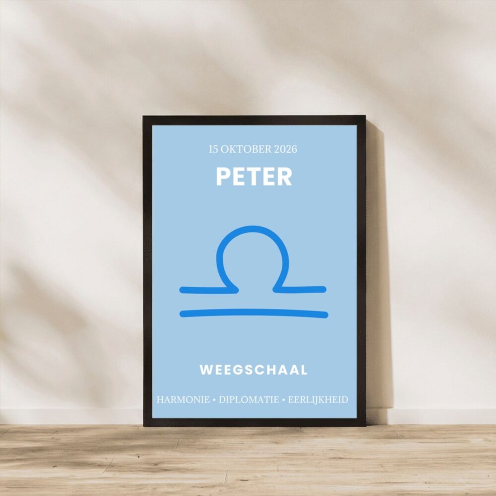 Gepersonaliseerde sterrenbeeldposter met naam