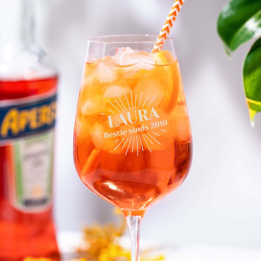 Personalisiertes Bestie-Aperol-Glas für deine beste Freundin Personalisiertes Bestie-Aperol-Glas für deine beste Freundin