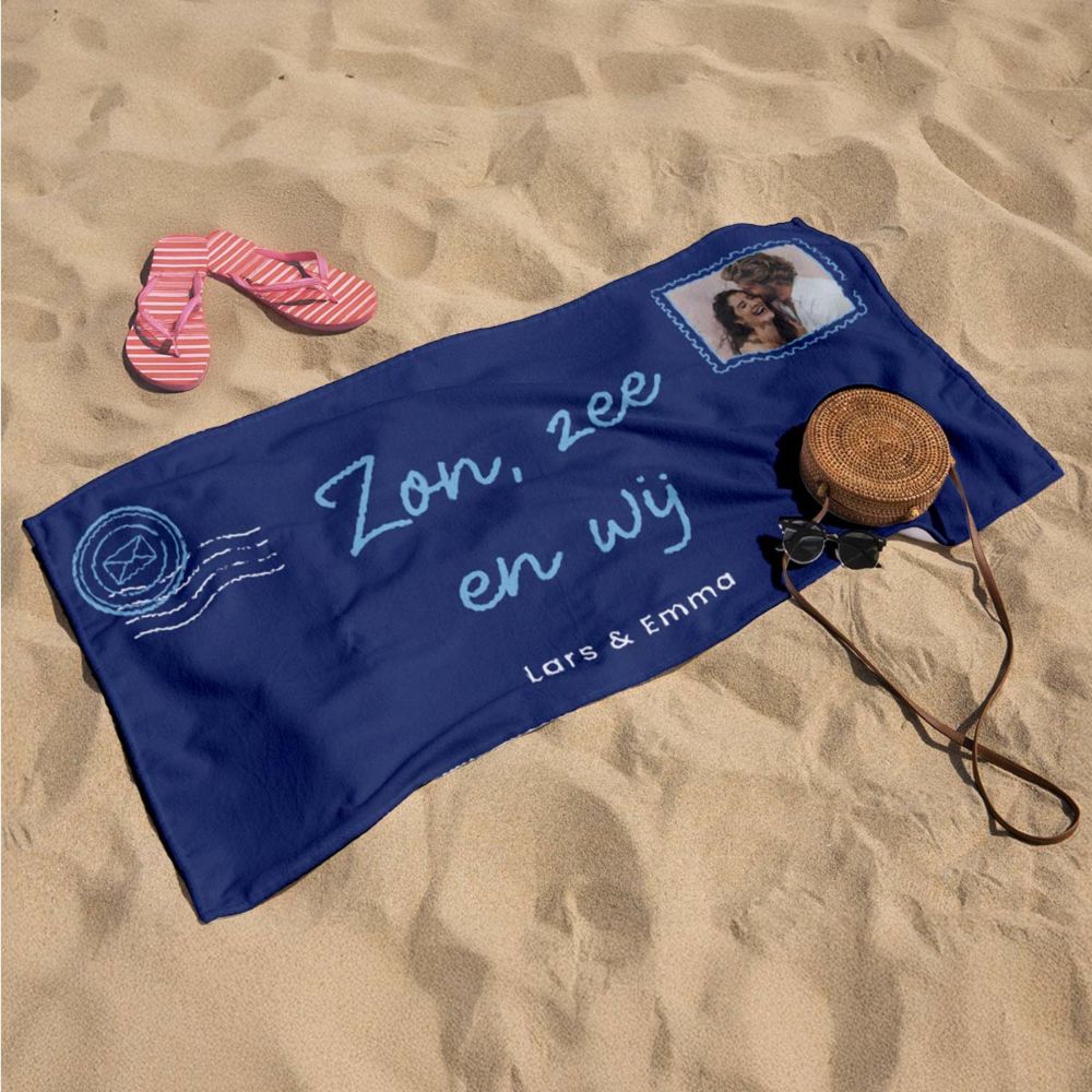 Gepersonaliseerde handdoek ansichtkaart