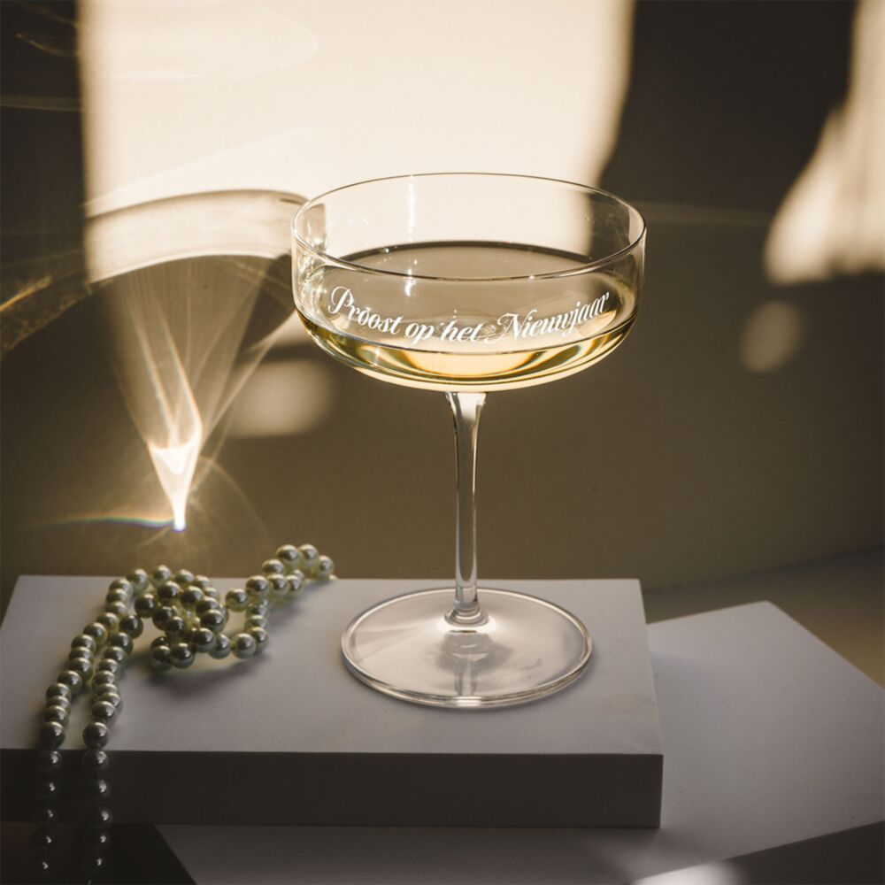 Personalisierbare Silvester-Champagnerschale „Prost Neujahr Personalisierbare Silvester-Champagnerschale „Prost Neujahr