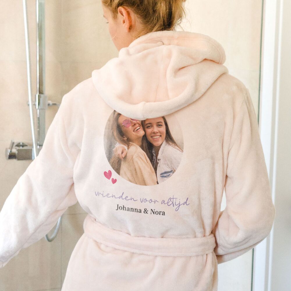 Gepersonaliseerde badjas met foto en naam