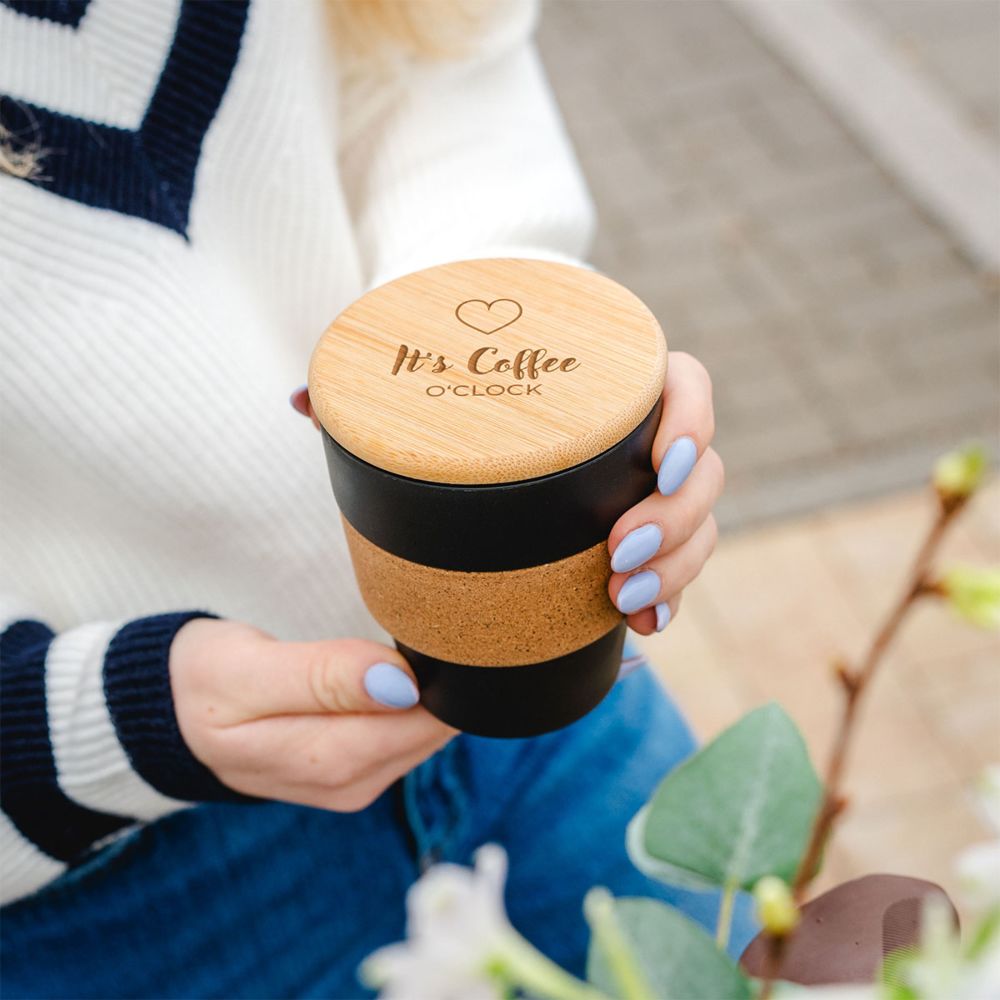 Gepersonaliseerde koffie beker met symbool en tekst