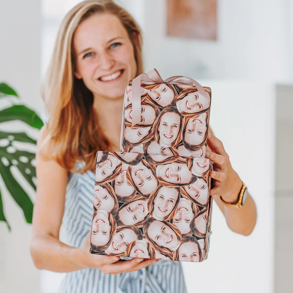 Inpakpapier met vele gezichten