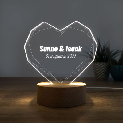Valentijnscadeau LED-licht met hart