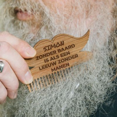 Gepersonaliseerde Houten Baardkam Gepersonaliseerde Houten Baardkam
