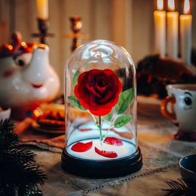 Beauty and The Beast - betoverde roos lamp