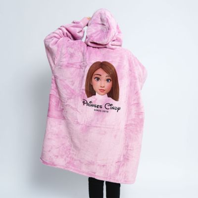 Gepersonaliseerde Hoodie Deken Cartoon Yourself
