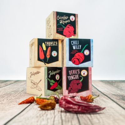 Ecocube – Chili in houtblokken Ecocube – Chili in houtblokken