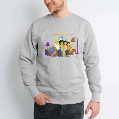 Gepersonaliseerde trui - illustratie cartoon familie 