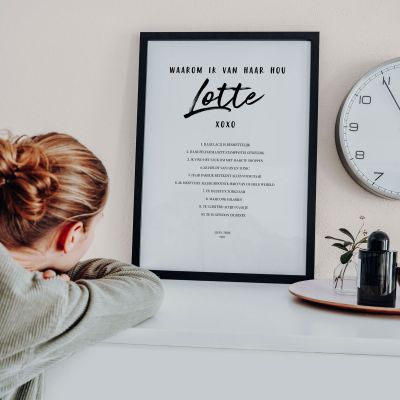 Personaliseerbare poster – waarom ik van jou hou Personaliseerbare poster – waarom ik van jou hou
