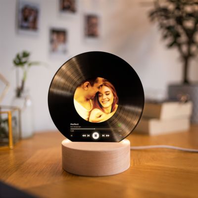 Gepersonaliseerde LED-lamp LP Plaat Gepersonaliseerde LED-lamp LP Plaat