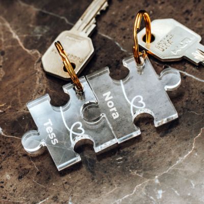 Gepersonaliseerde Puzzel Acryl Sleutelhanger