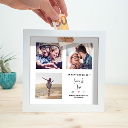 Personaliseerbare spaarpot voor bruiloft