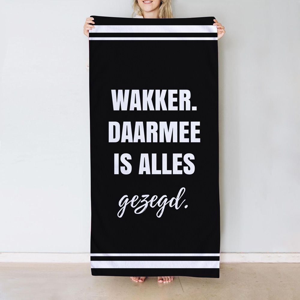 handdoek met 6 regels snelle levering