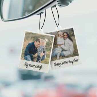 Polaroid-look Gepersonaliseerde Geurhanger set van 2