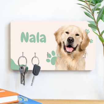 Gepersonaliseerd sleutelbord met huisdier