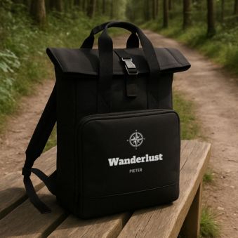 Gepersonaliseerde rugzak met symbool en tekst
