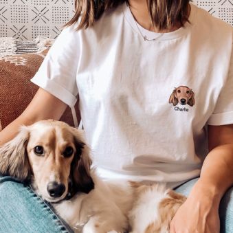Gepersonaliseerd t-shirt met jouw huisdier als comic