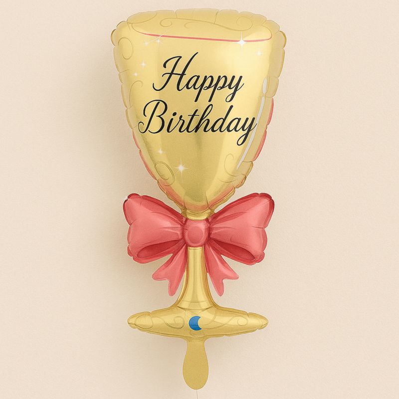 XXL ballon champagne glas voor verjaardag